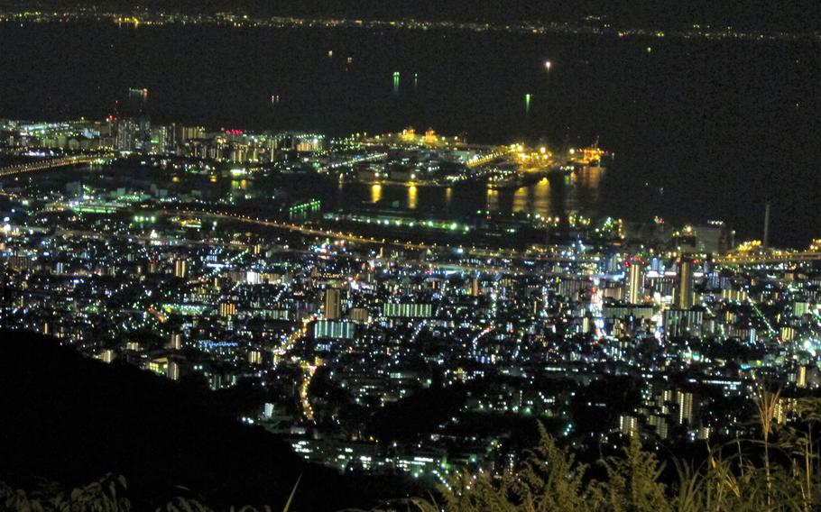 night view from the hill.